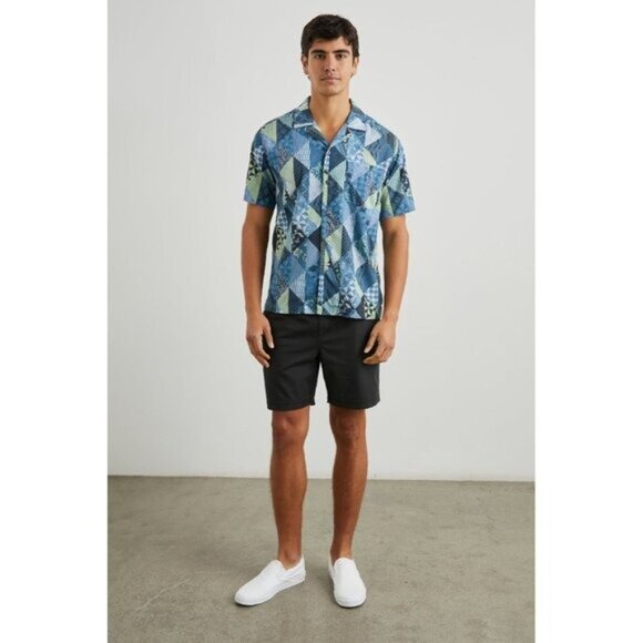 New RAILS  Moreno Shirt Triangle Patchwork Shadow Size L - Picture 2 of 15